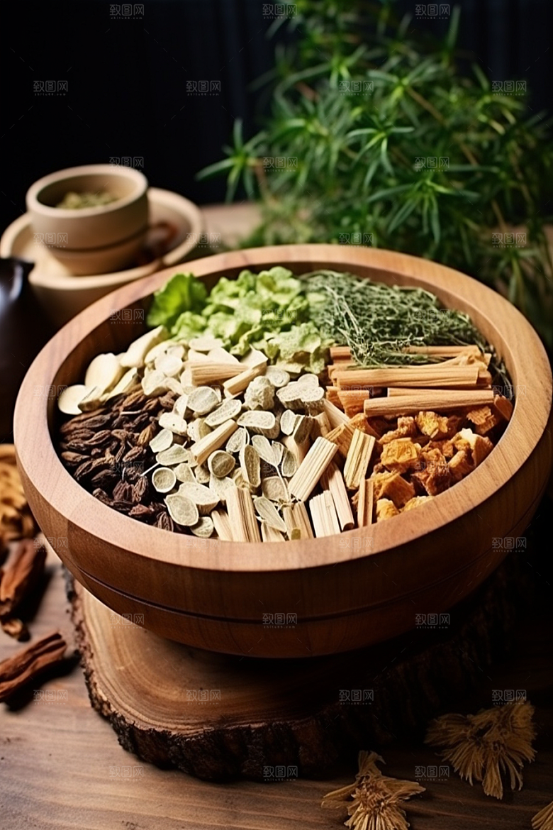 中药医疗中草药摄影图