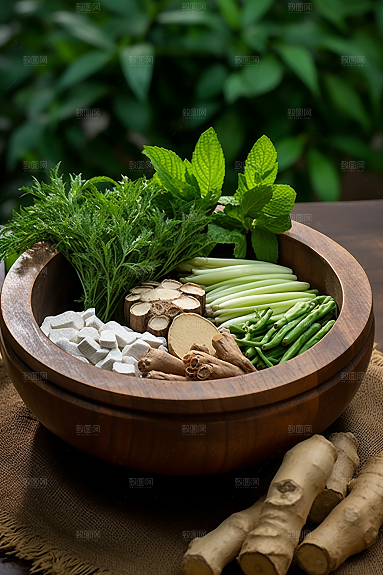 中药健康药方摄影图