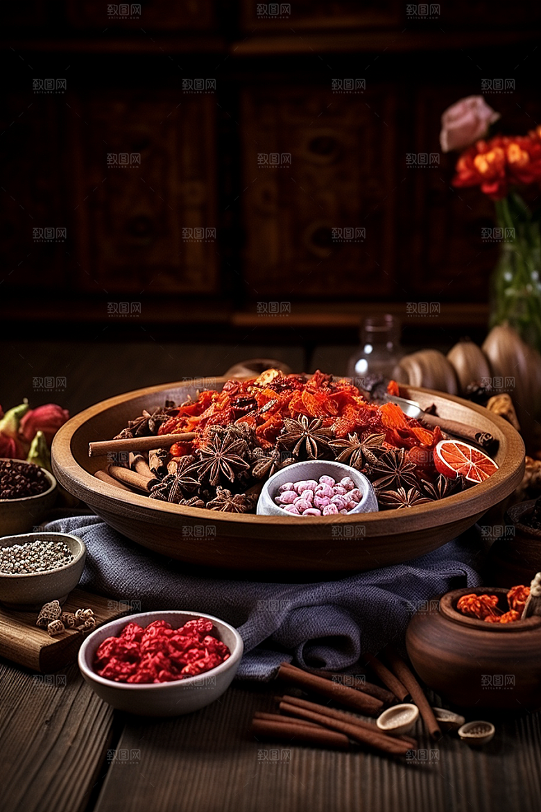 中药健康抓药摄影图