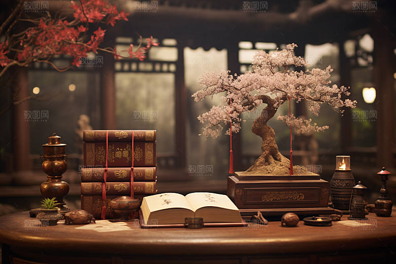 中药中医抓药摄影图