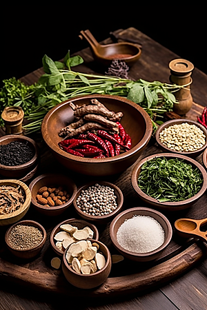 中药药方抓药摄影图