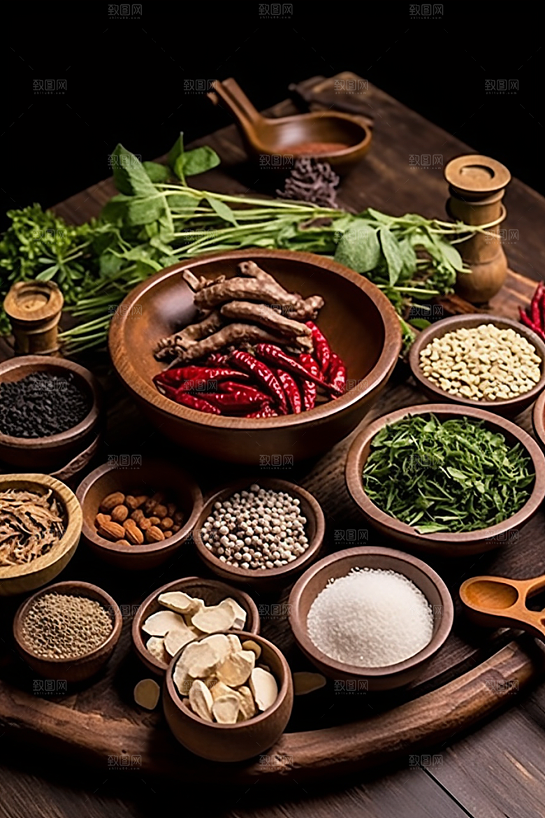 中药药方抓药摄影图