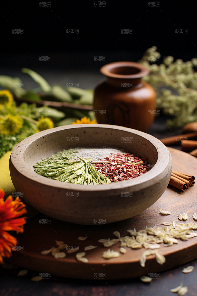 中药抓药药方摄影图
