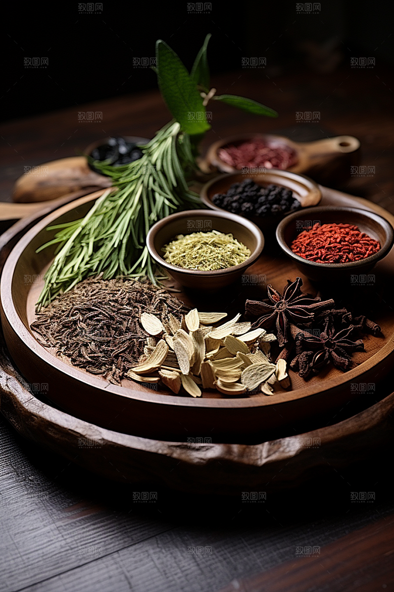 中药医疗中草药摄影图