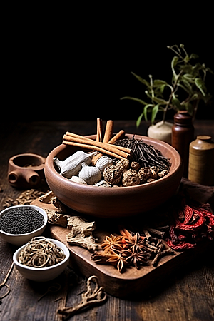 中药医疗中草药摄影图