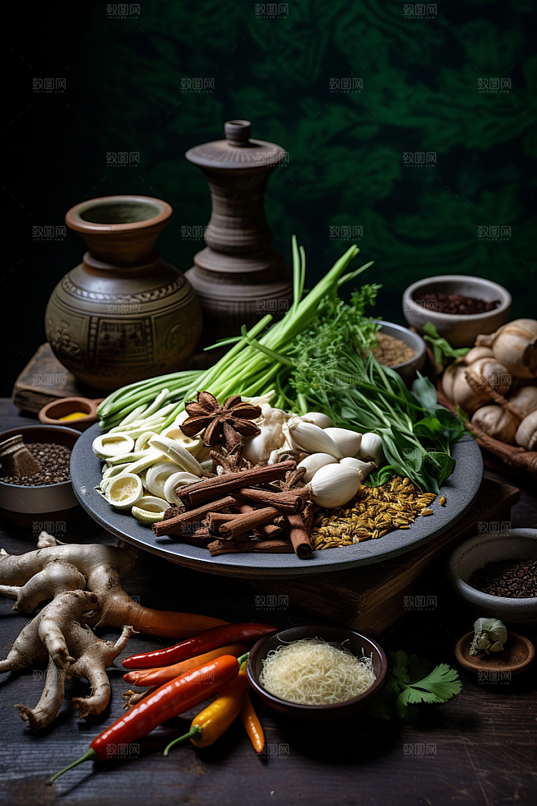中药医疗抓药摄影图