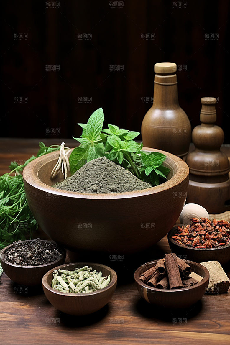 中药中草药草药摄影图