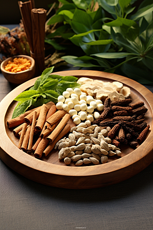 中药健康药方摄影图