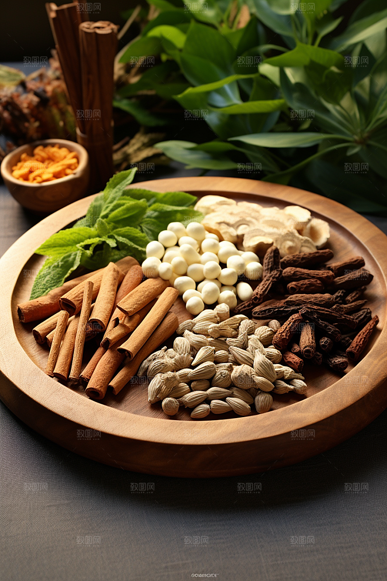 中药健康药方摄影图