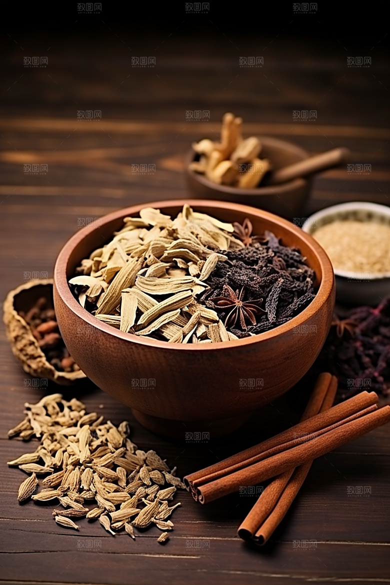 中药健康药方摄影图