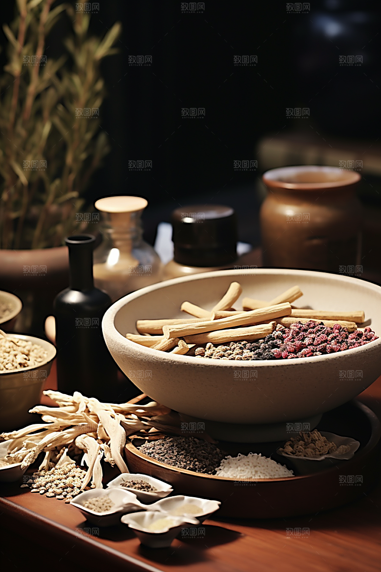 中药药方中医摄影图
