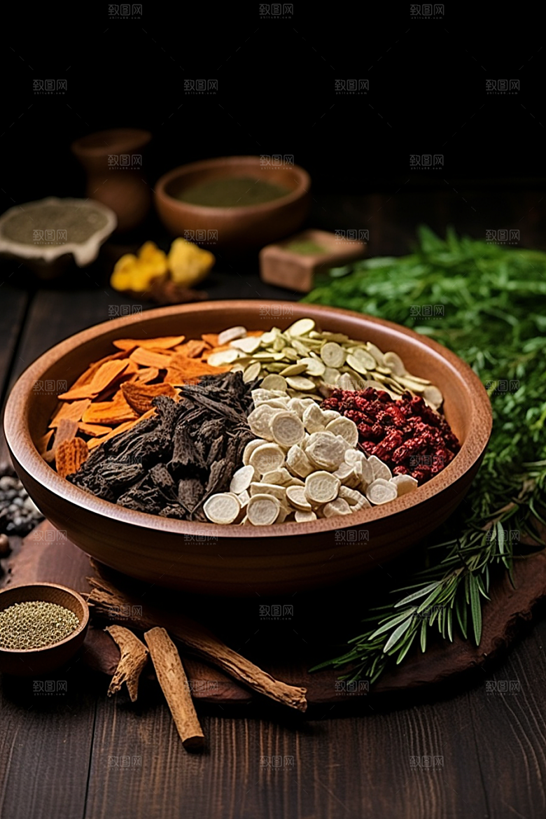 中药草药药方摄影图