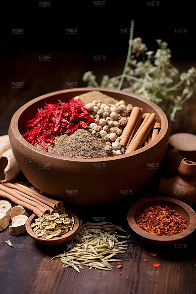 中药药方草药摄影图