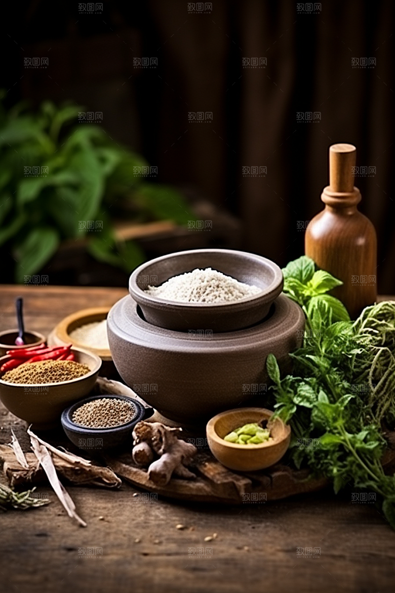 中药中医药方摄影图