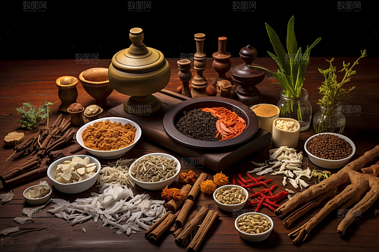 中药中草药健康摄影图