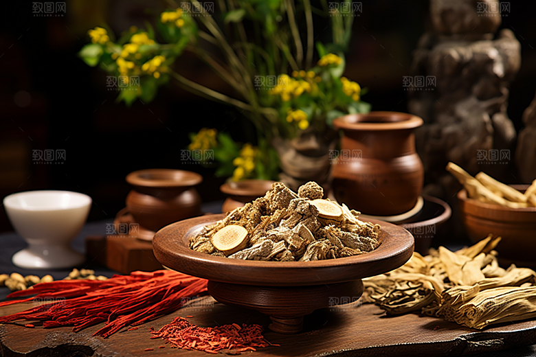 中药药方中医摄影图