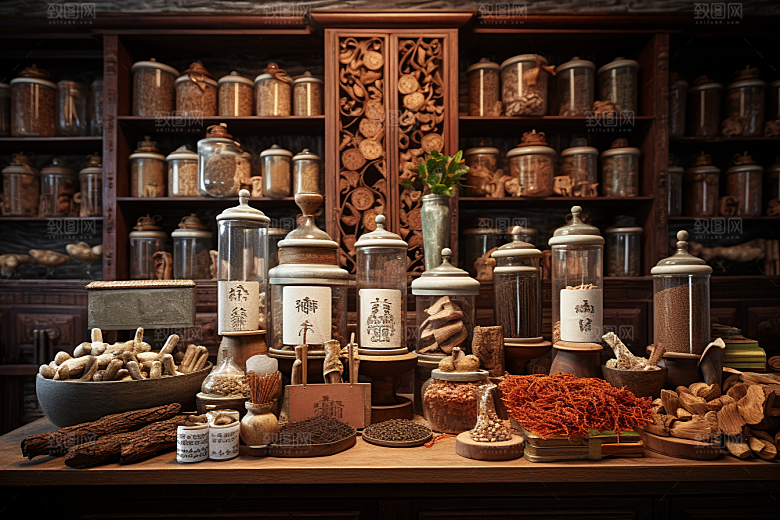 中医药房传统文化药柜效果图