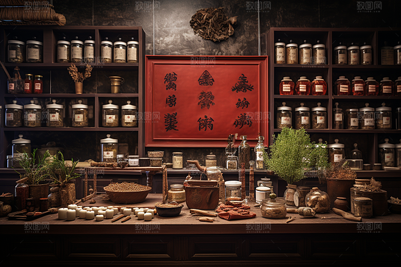 中医药房药材药材效果图