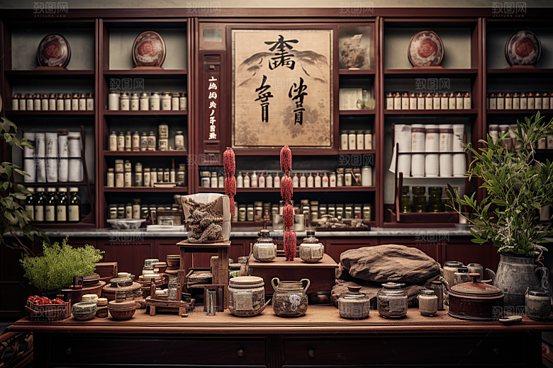 中医药房药材医疗效果图