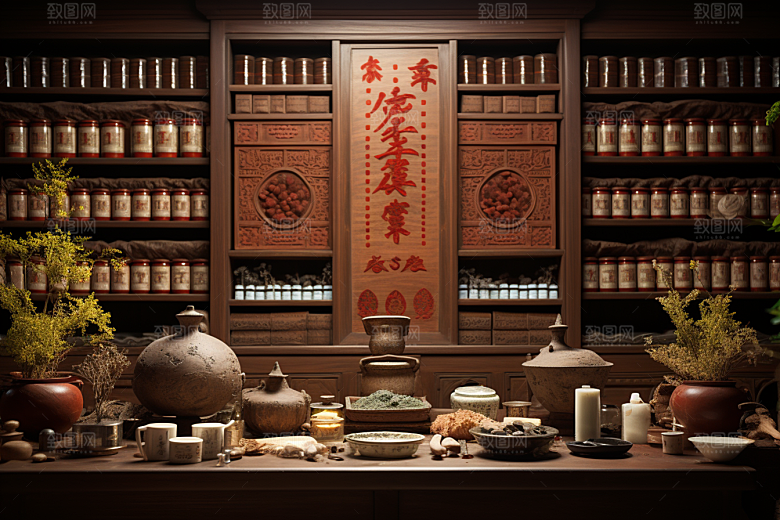 中医药房环境传统文化效果图