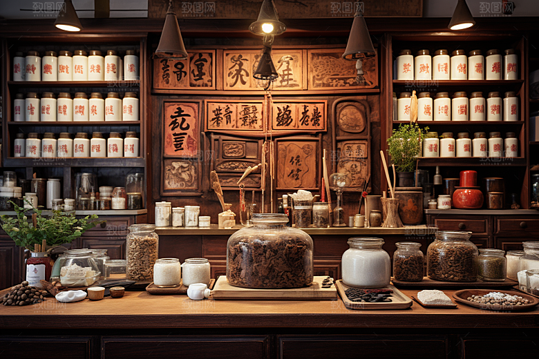 中医药房传统文化药柜效果图