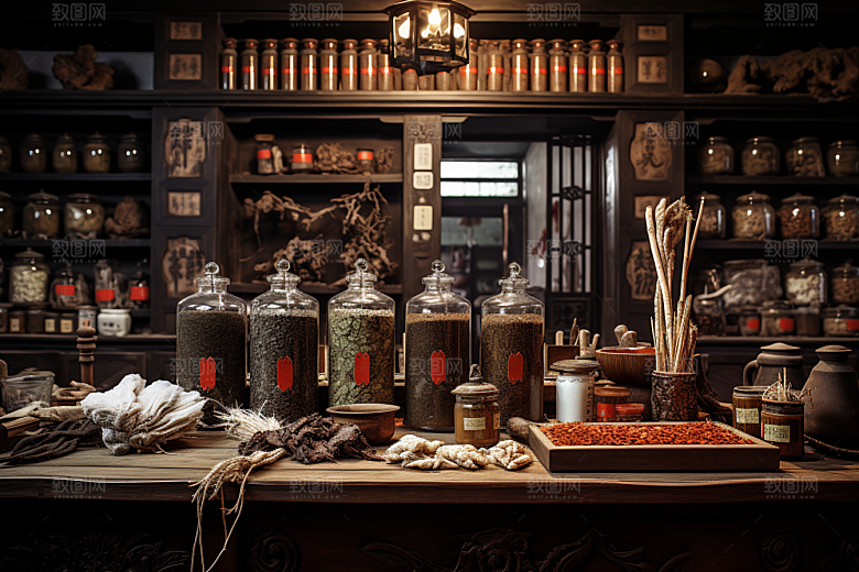 中医药房环境抓药效果图