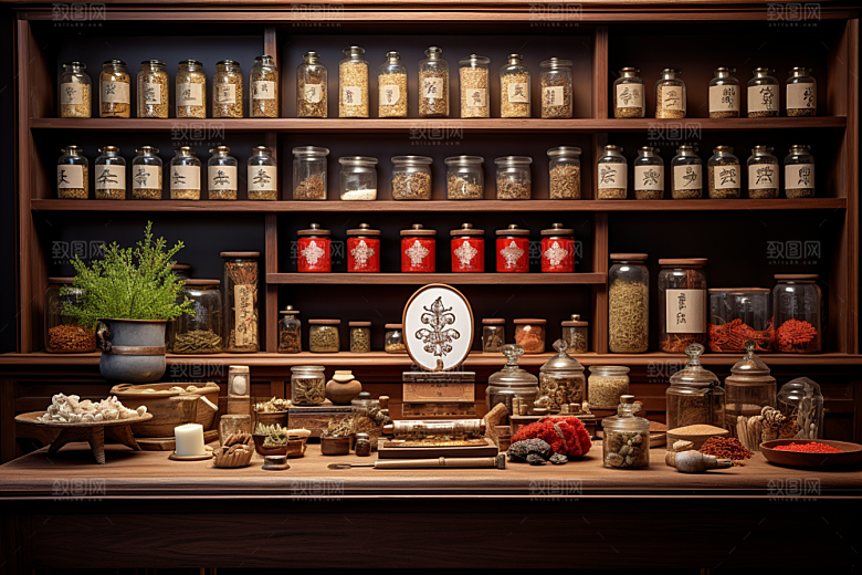 中医药房环境药材效果图