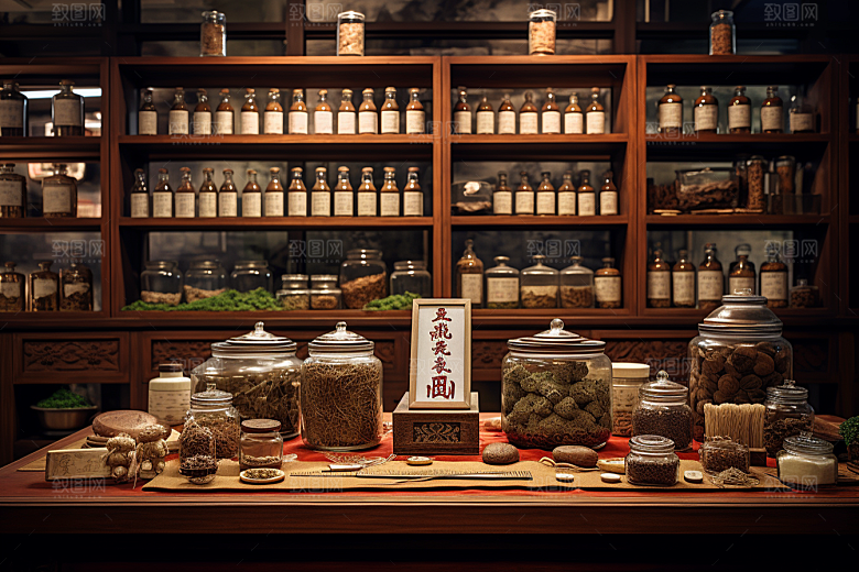 中医药房传统文化药材效果图