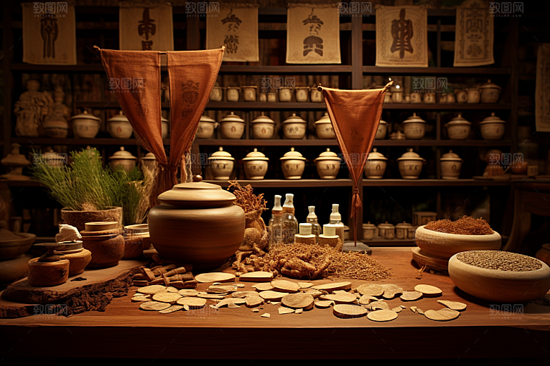 中医药房传统文化药材效果图