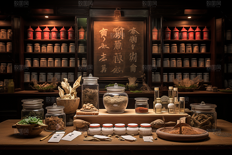 中医药房室内抓药效果图