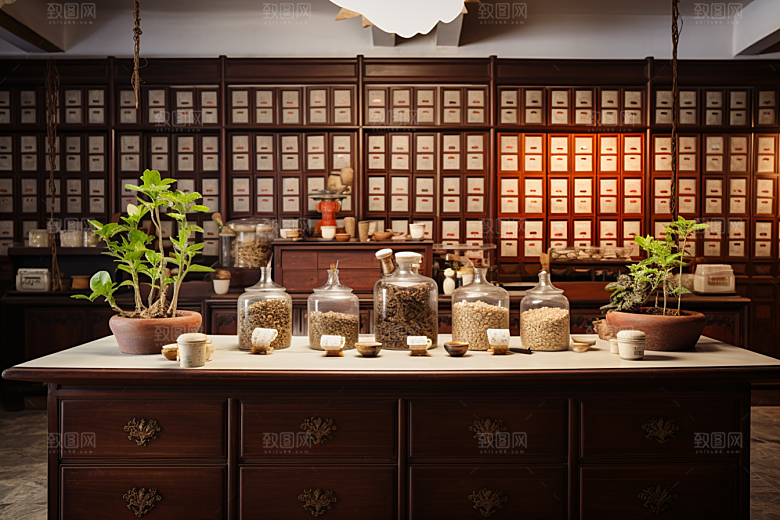 中医药房药材中药效果图