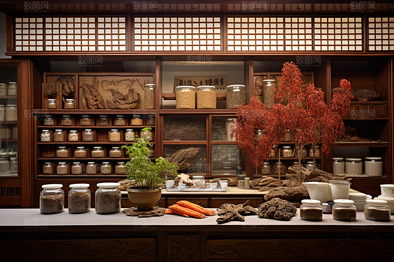 中医药房传统文化环境效果图