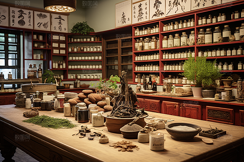 中医药房药柜环境效果图