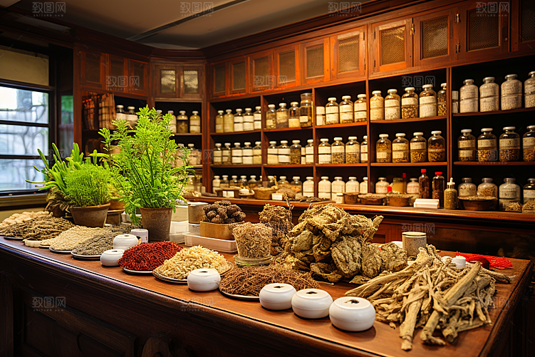 中医药房药材环境效果图