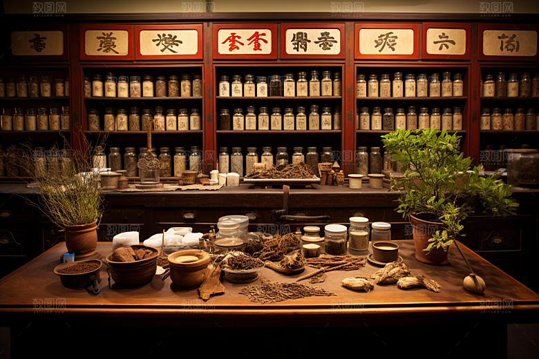 中医药房传统文化药柜效果图