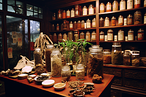 中医药房药材环境效果图