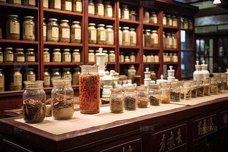 中医药房环境药柜效果图