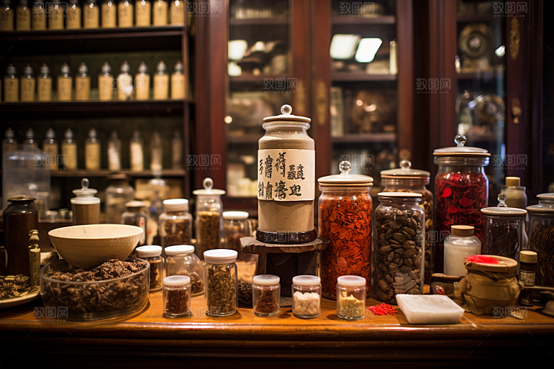 中医药房传统文化药材效果图