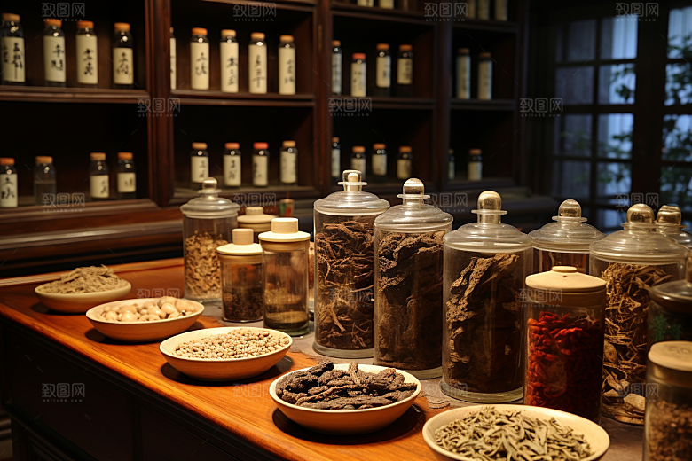 中医药房药材环境效果图