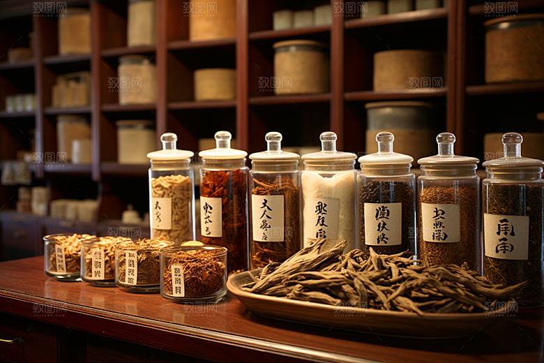 中医药房药柜室内效果图