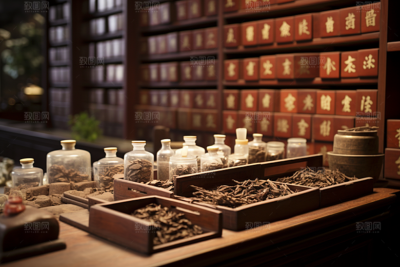 中医药房抓药医疗效果图