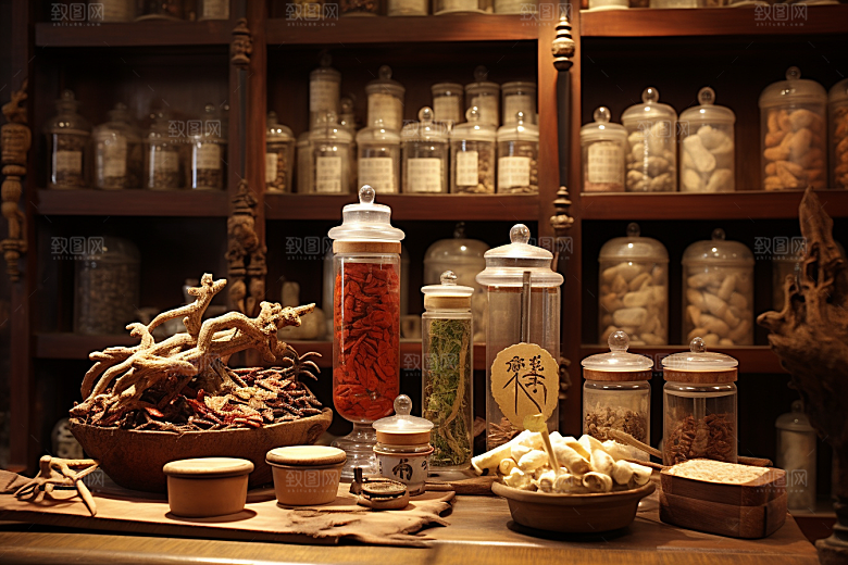 中医药房传统文化药材效果图