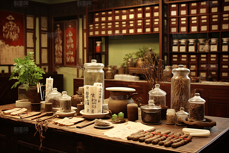 中医药房医疗传统文化效果图
