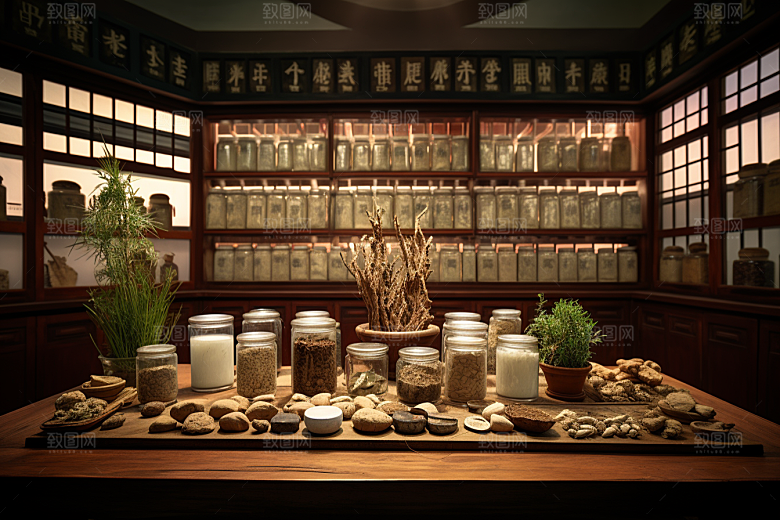 中医药房药材抓药效果图