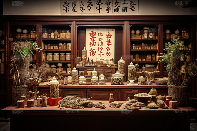 中医药房抓药室内效果图