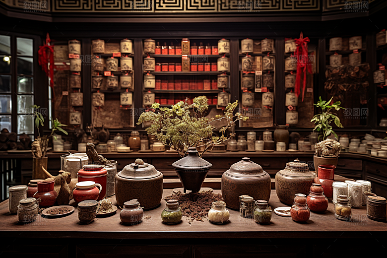 中医药房抓药药柜效果图