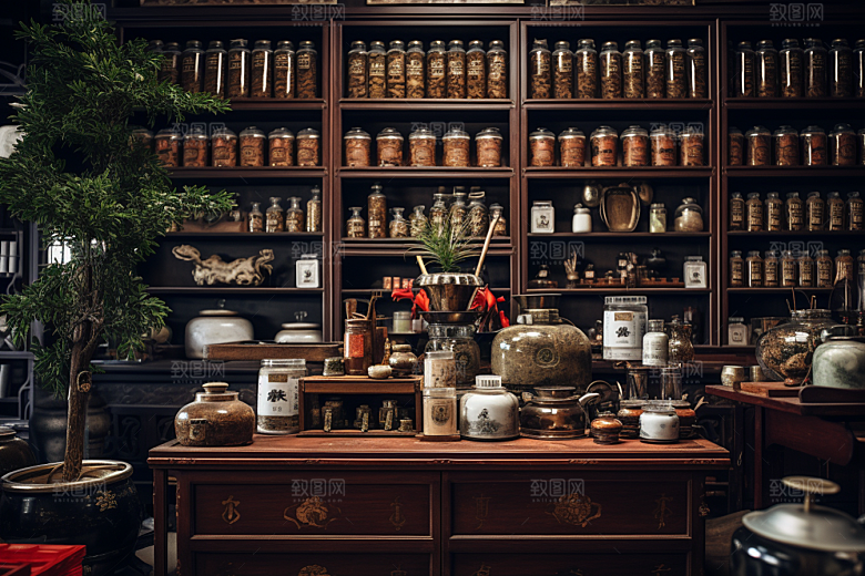 中医药房中药药材效果图