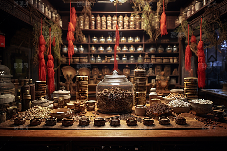 中医药房传统文化药材效果图