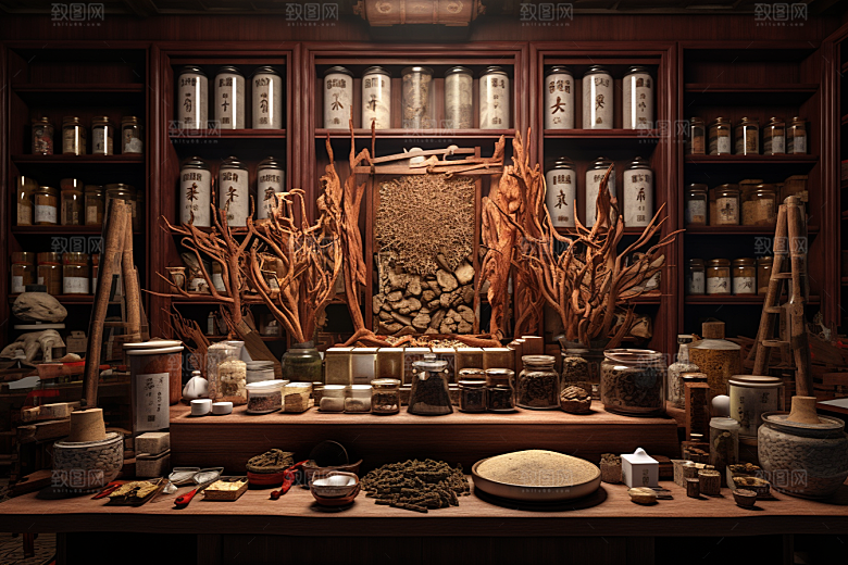 中医药房中药药材效果图