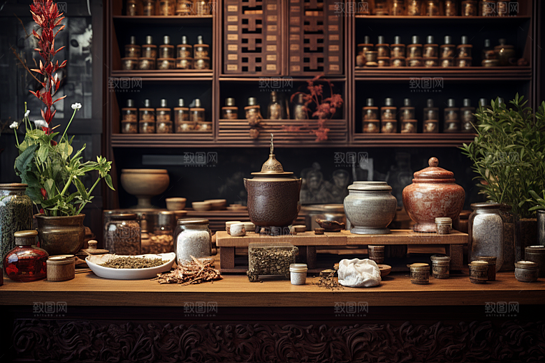 中医药房环境药材效果图